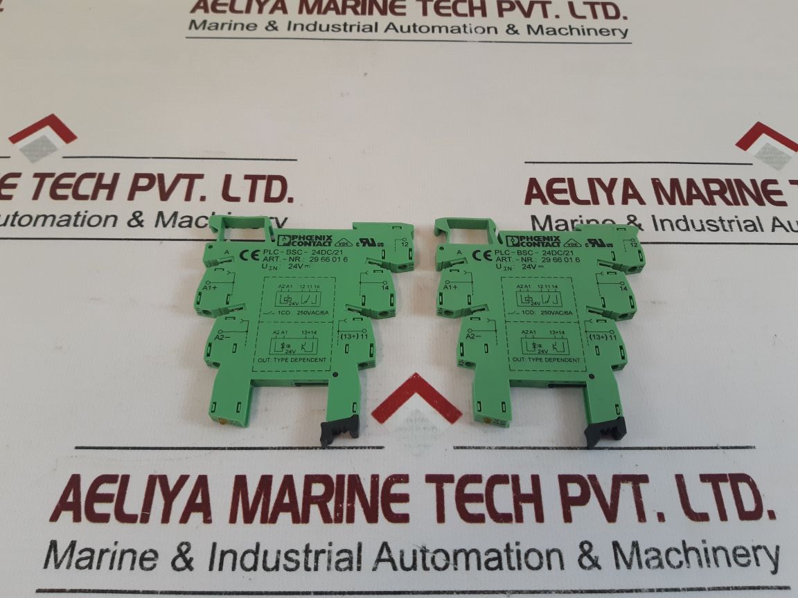 Lot of 4X Phoenix Contact 2966016 Relay Base Plc-bsc-24Dc/21