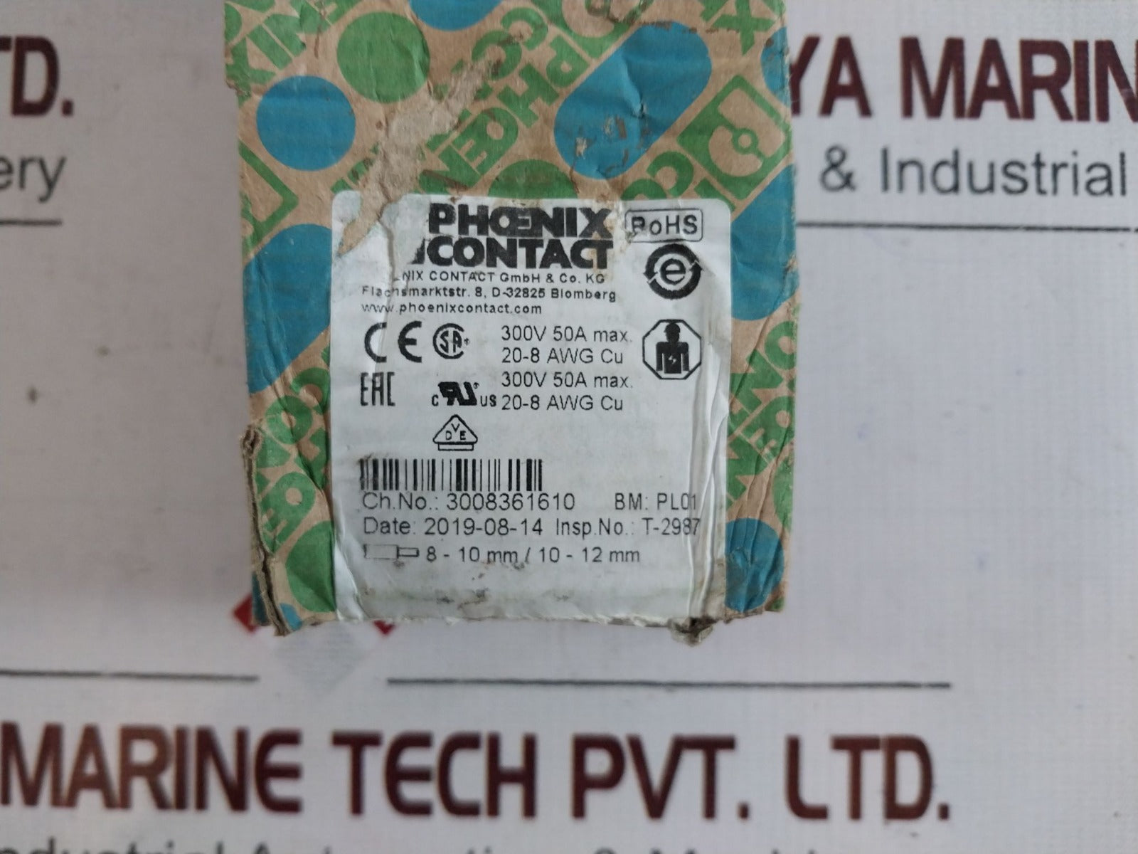 Lot of 8X Phoenix contact 300v 50a max block