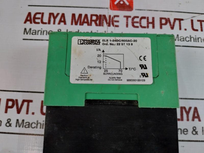 Phoenix Contact Elr 1-24Dc/600Ac-20 Solid State Contactor 20A 600V