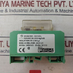 Phoenix Contact Emg 22-rel/Ksr-24/21-21 Relay Module 2950323 24Vac/Dc