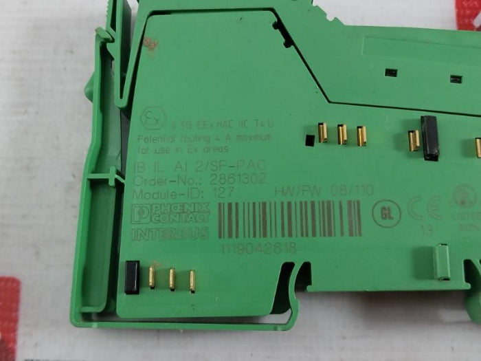 Phoenix Contact Ib Il Ai 2/Sf-pac 2861302 Analog Input Terminal Module 0-10Vdc