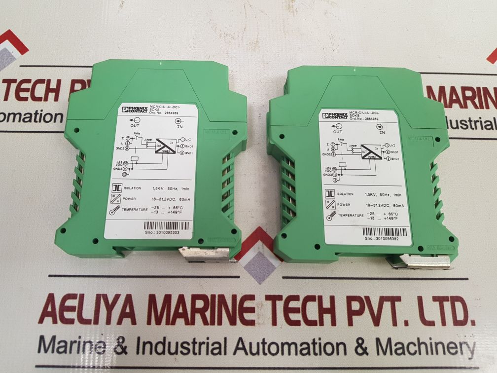 Phoenix Contact Mcr-c-ui-ui-dci-soks Signal Conditioner 2864969 Power 18-31.2Vdc, 60Ma