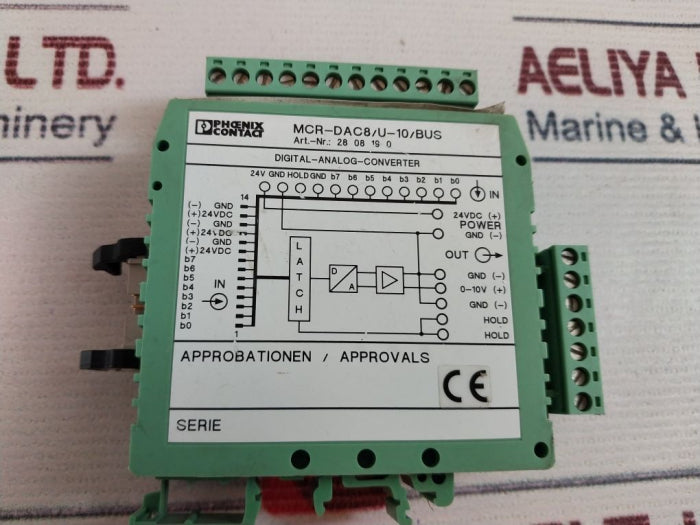 Phoenix Contact Mcr-dac8/U-10/Bus Digital Analog Converter 24Vdc