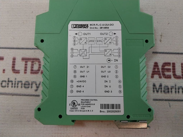 Phoenix Contact Mcr-fl-c-ui-2Ui-dci Signal Multiplier 20-30 Vdc 120 Gm