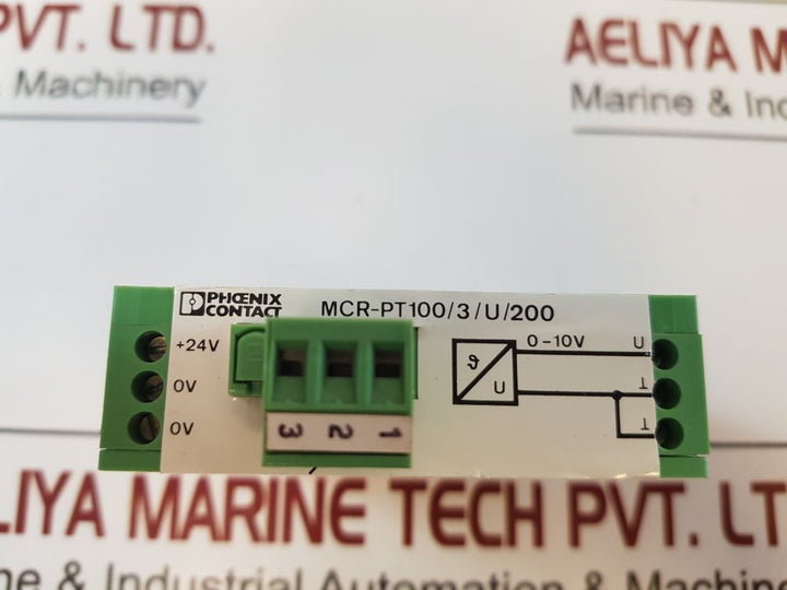 Phoenix Contact Mcr-pt100/3/U/200 Temperature Transmitter