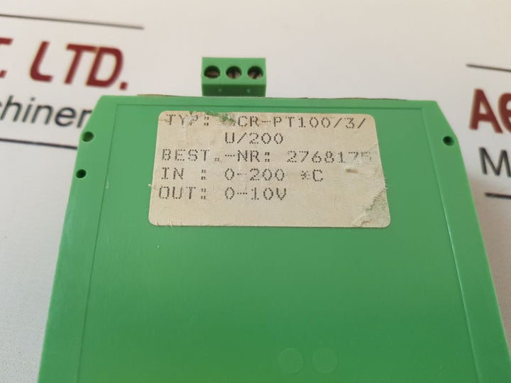 Phoenix Contact Mcr-pt100/3/U/200 Temperature Transmitter