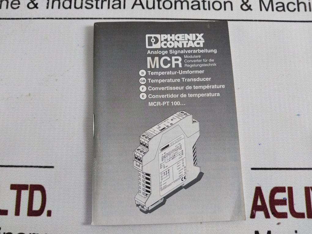 Phoenix Contact Mcr-pt100/I/Dc Temperature Transducer 4-20Ma