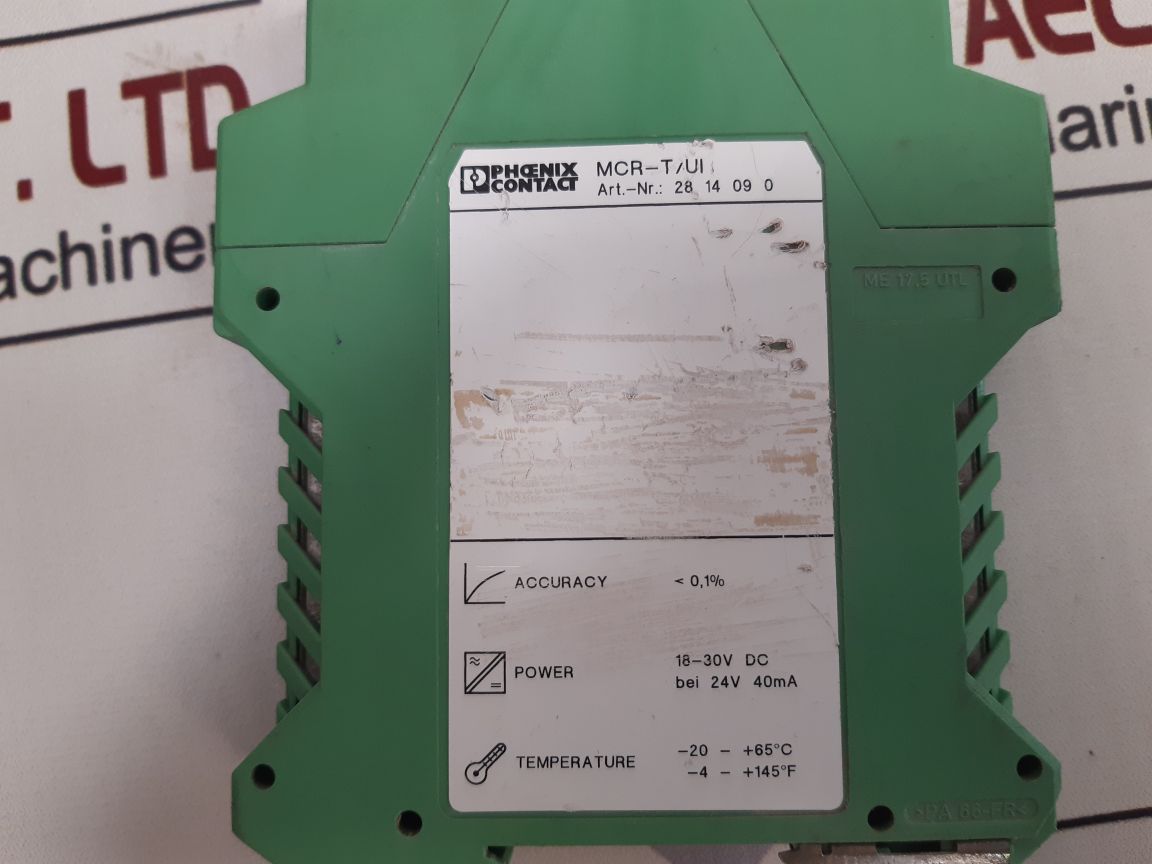 Phoenix Contact Mcr-t/Ui Temperature Transmitter 28 14 09 0