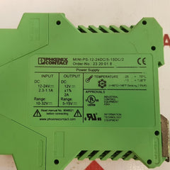 Phoenix Contact Mini Power Mini-ps-12-24Dc/5-15Dc/2 Power Supply