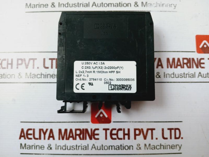 Phoenix Contact Nef1-3 Emi Filter Module Din Rail 2794110 250v Ac 3000085035