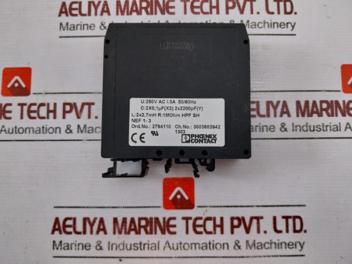 Phoenix Contact Nef 1-3 Mains Interference Filter 50/60Hz, 3003683942, 2794110