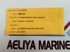 Phoenix Contact Plc-bsc-230Uc/21 Relay Module 250Vac/6A