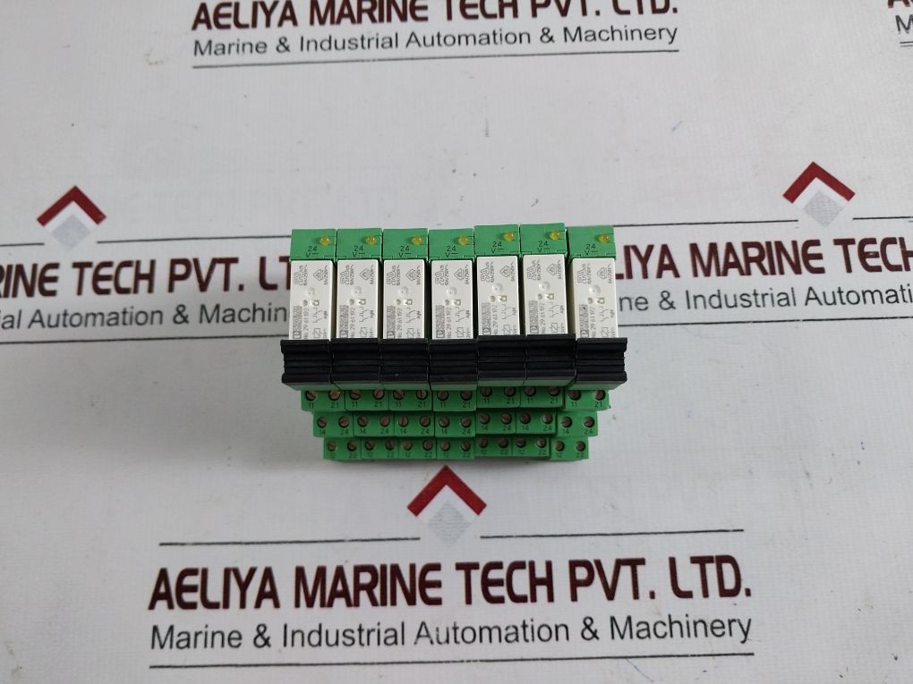 Lot of 3X Phoenix Contact PLC-BSC-24DC/21-21 Relay Base