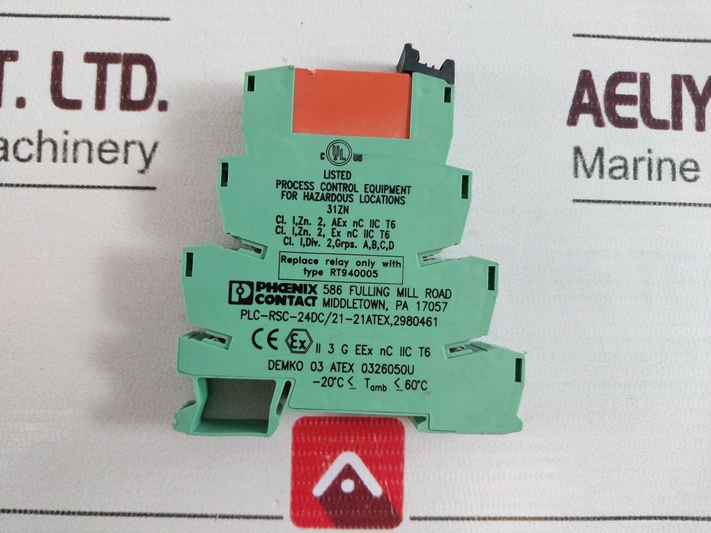 Lot of 5X PHOENIX CONTACT PLC-RSC-24DC/21-21ATEX,2980461 Relay Module RT940005
