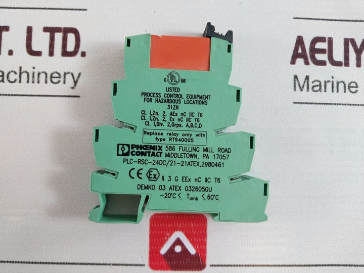 Lot of 5X PHOENIX CONTACT PLC-RSC-24DC/21-21ATEX,2980461 Relay Module RT940005