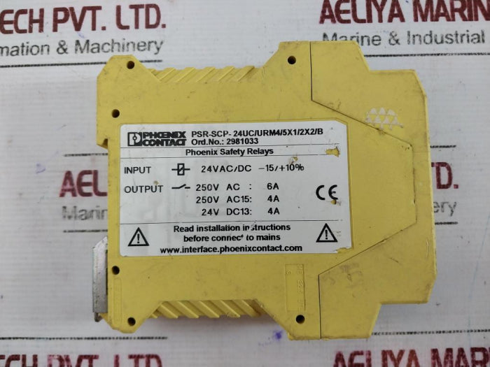 Phoenix Contact Psr-scp-24uc/urm4/5x1/2x2/b Safety Relay Module 250v Ac 6a