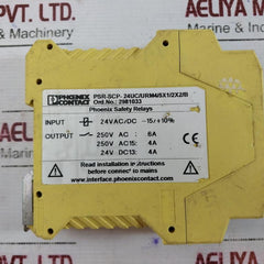 Phoenix Contact Psr-scp-24uc/urm4/5x1/2x2/b Safety Relay Module 250v Ac 6a