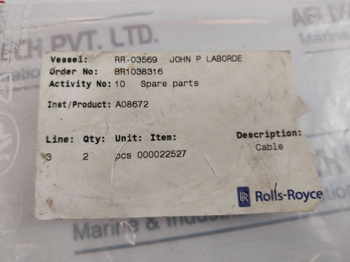 Phoenix Contact Rolls-royce E221474 Cable A08672