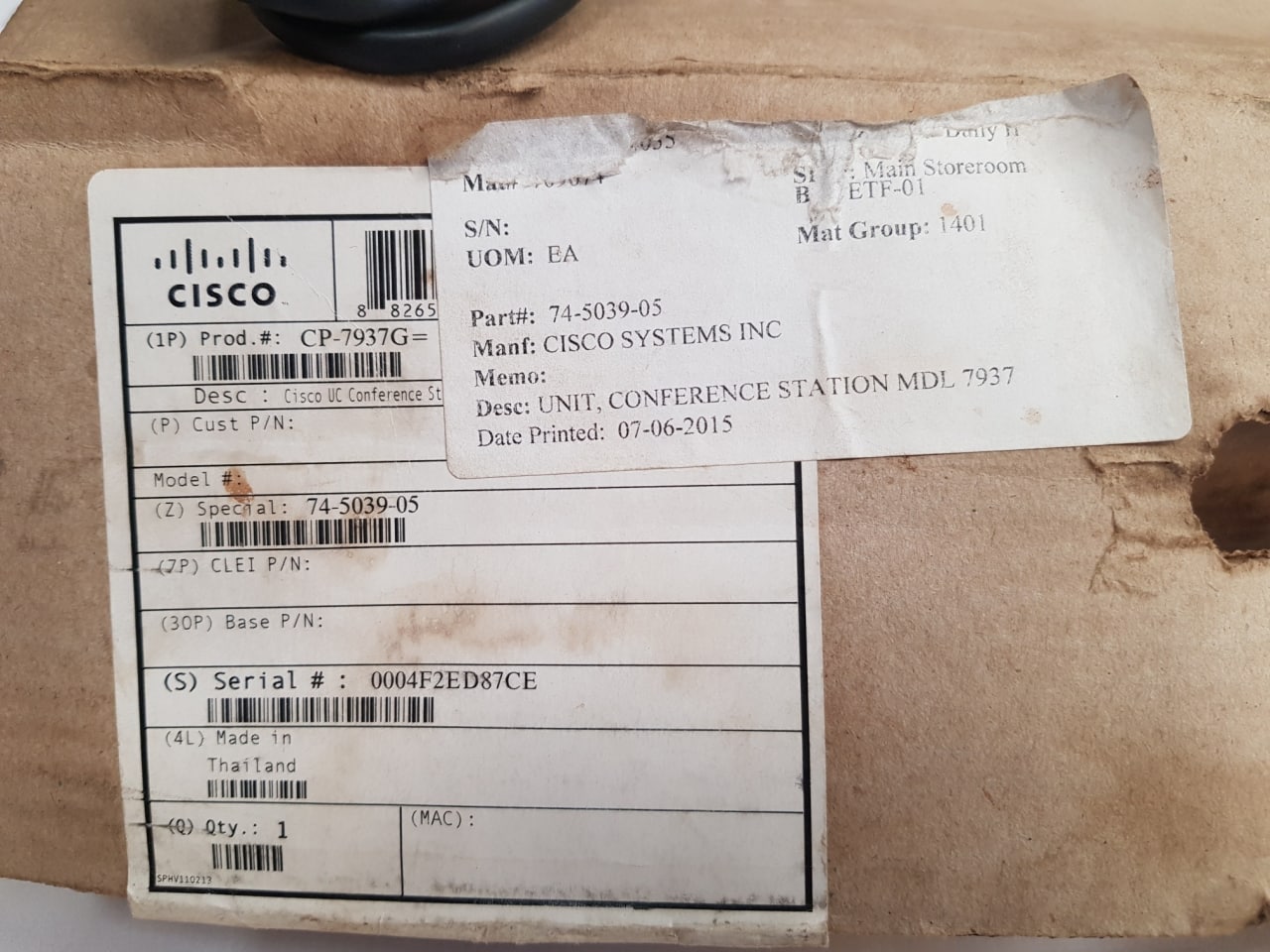 Cisco systems 7937 (cp-7937g) ip conference station 2201-40100-001 - Aeliya Marine Tech