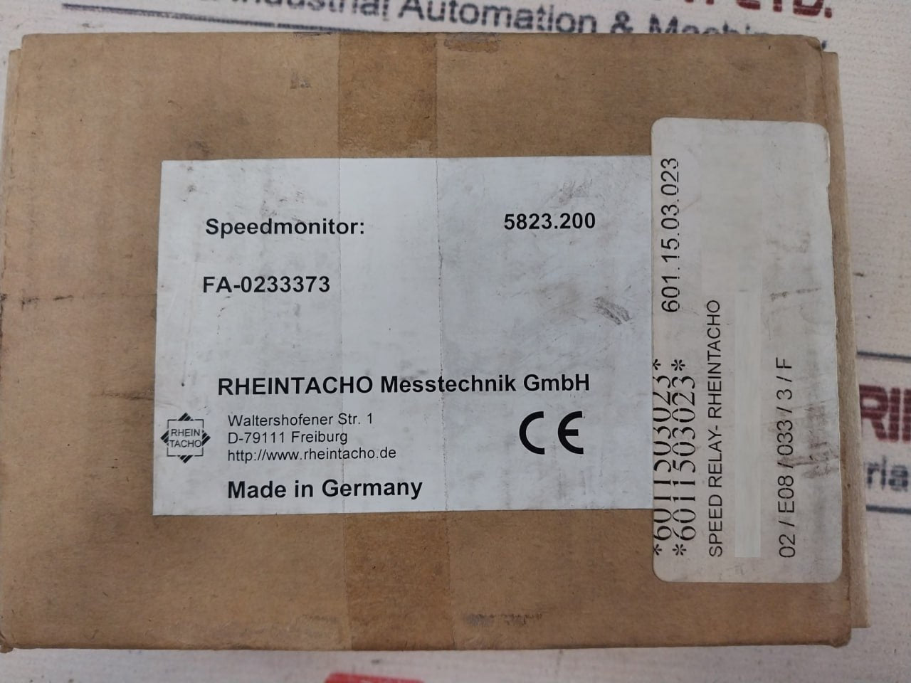 Rheintacho 5823.200 Programmable Speed Monitor 24Vdc