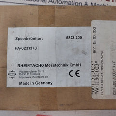 Rheintacho 5823.200 Programmable Speed Monitor 24Vdc