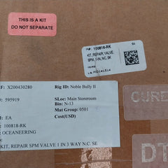 Oceaneering 100818-rk 90 Durometer O-rings Seal Valve Spm Kit Bo11tr008