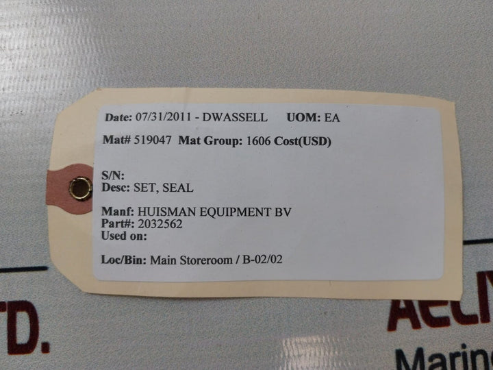 Huisman 2032562 Seal Set 50-34/1