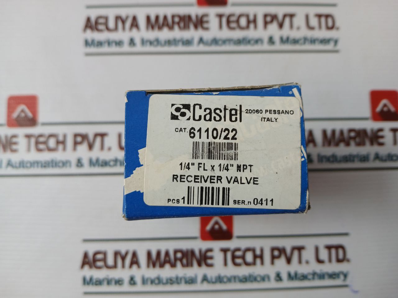 Castel 6110/22 Receiver Valve 1/4” Fl. X 3/8” Npt