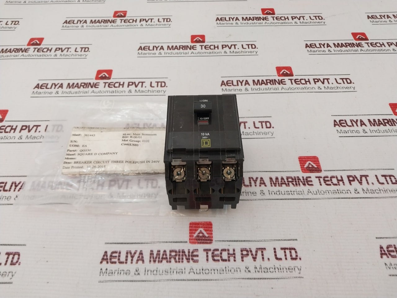 Square D Qo330 3-pole Circuit Breaker 30A 50/60Hz