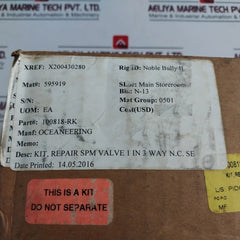 Oceaneering 100818-RK Valve Repair Kit TP018 N4115 B011