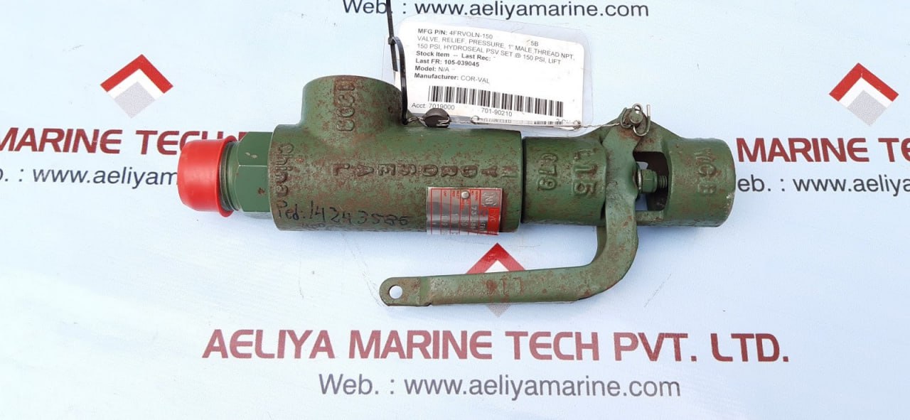 HYDROSEAL 4FRV0LN/C0 Pressure Relief Valve 1/2 Inch - Aeliya Marine Tech