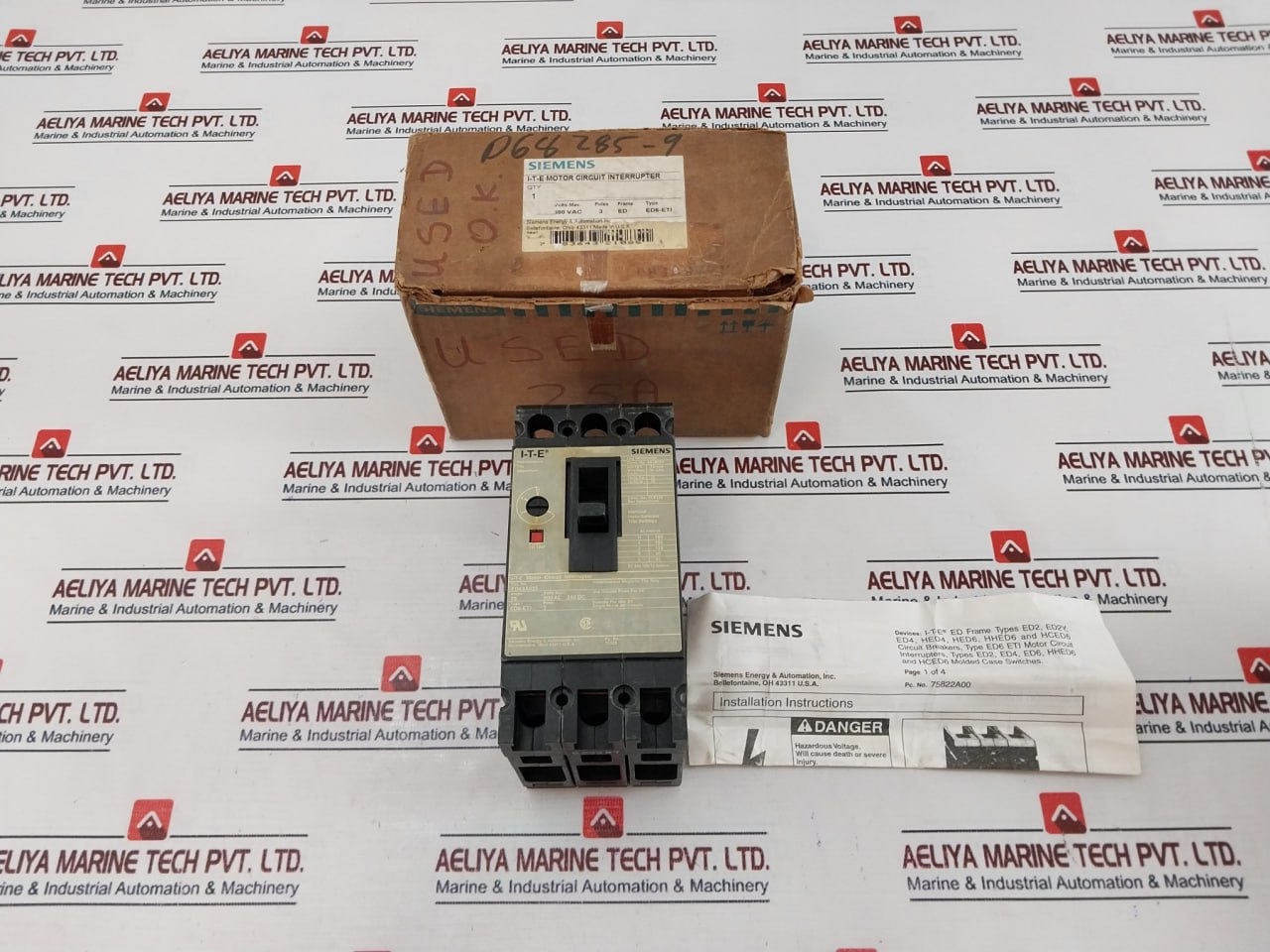 Siemens ED63A050 I-T-E Motor Circuit Interrupter 600AC 250DC