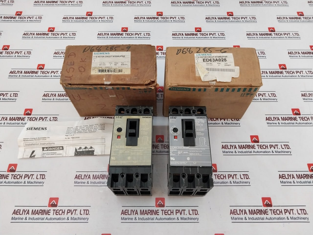 Siemens Ed63A025 I-t-e Motor Circuit Interrupter Breaker Ed6-eti 25Amps