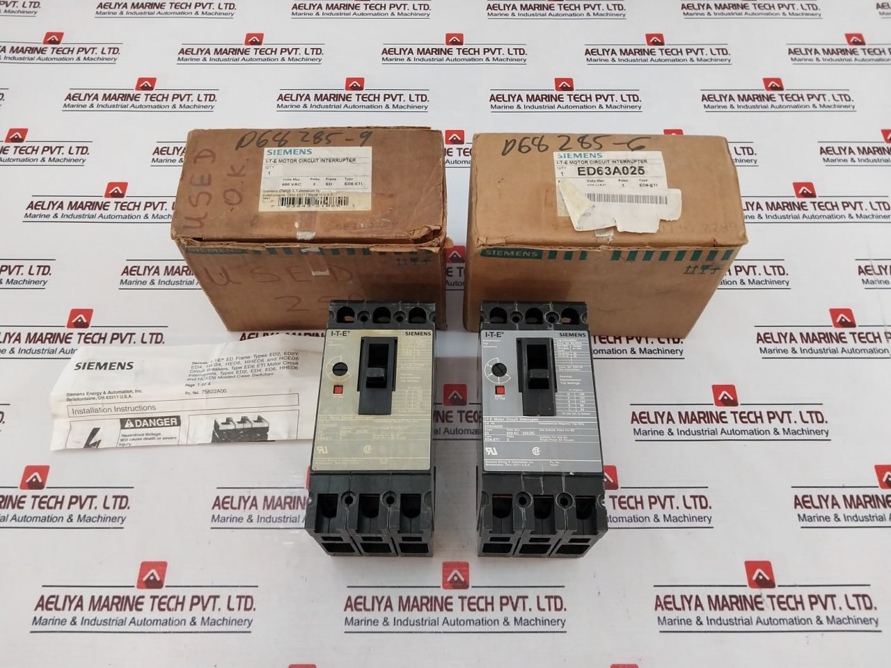 Siemens ED63A050 I-T-E Motor Circuit Interrupter 600AC 250DC