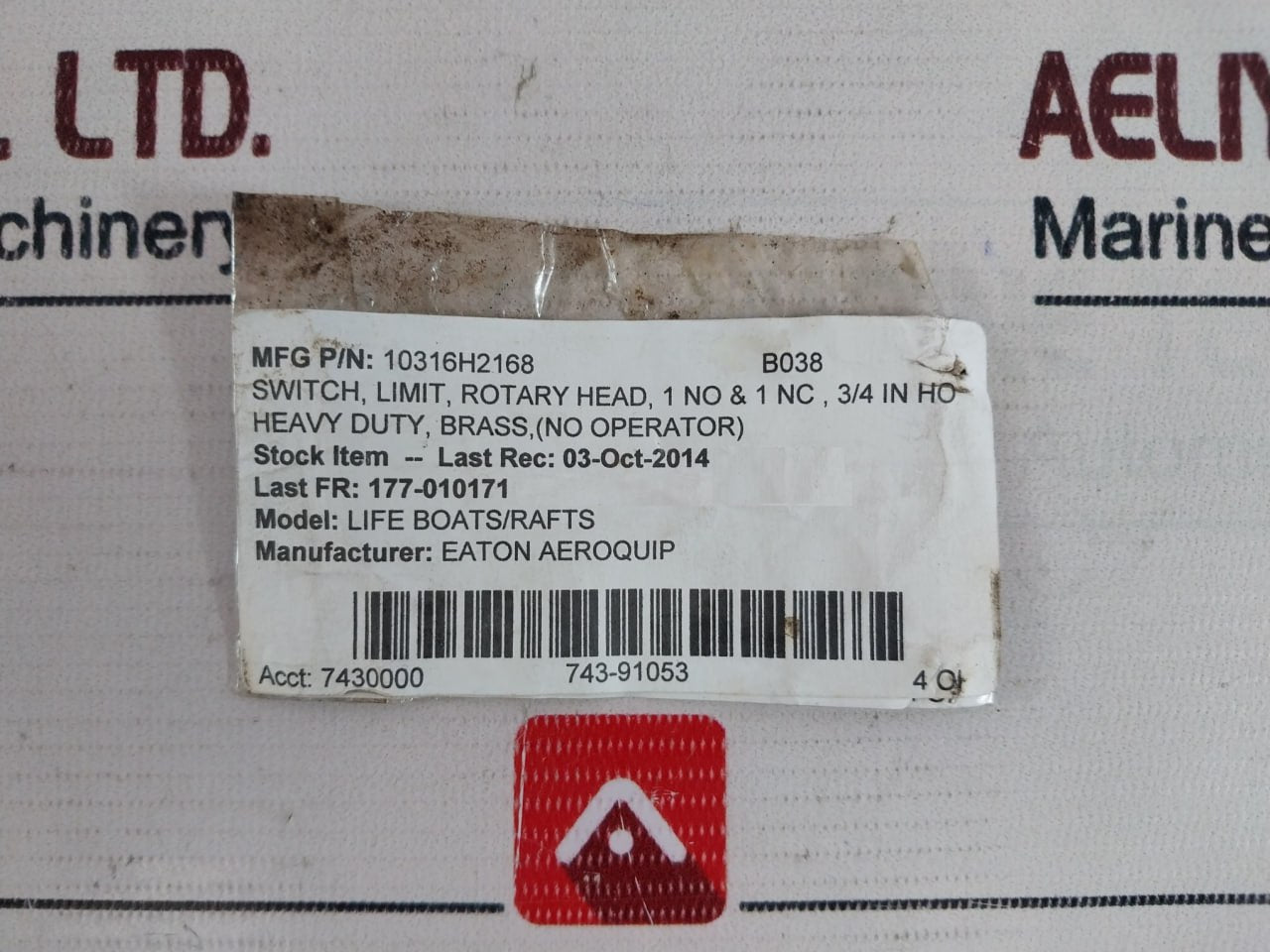 Eaton 10316H2168 Hazardous Location Limit Switch 600V AC Max