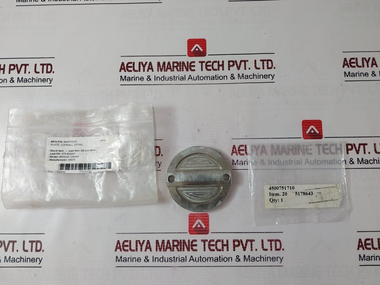 Aker Bridge Crane Ba0076197 Plate Locking