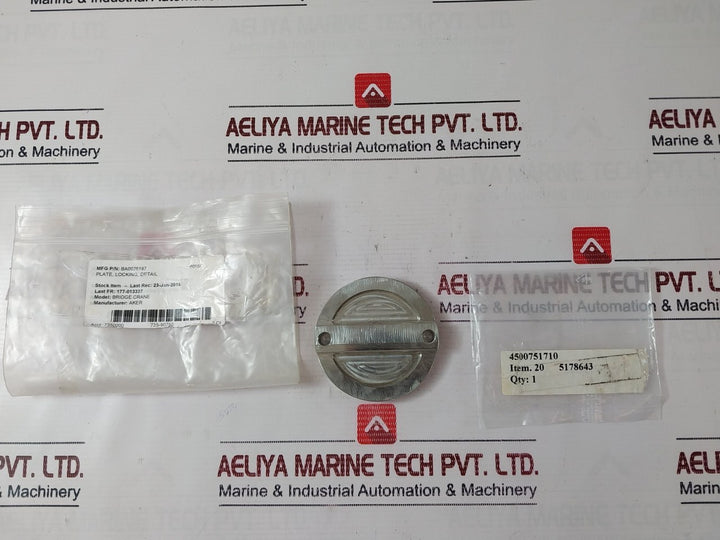 Aker Bridge Crane Ba0076197 Plate Locking