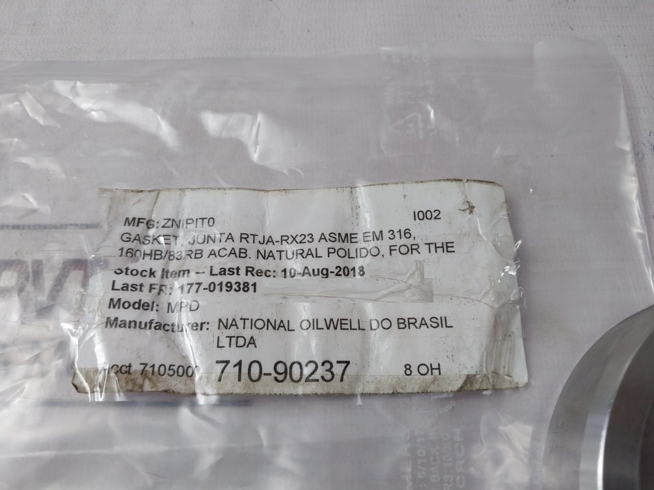 National Oilwell Lm Rx23 S316 Asmeb16.20 Gasket