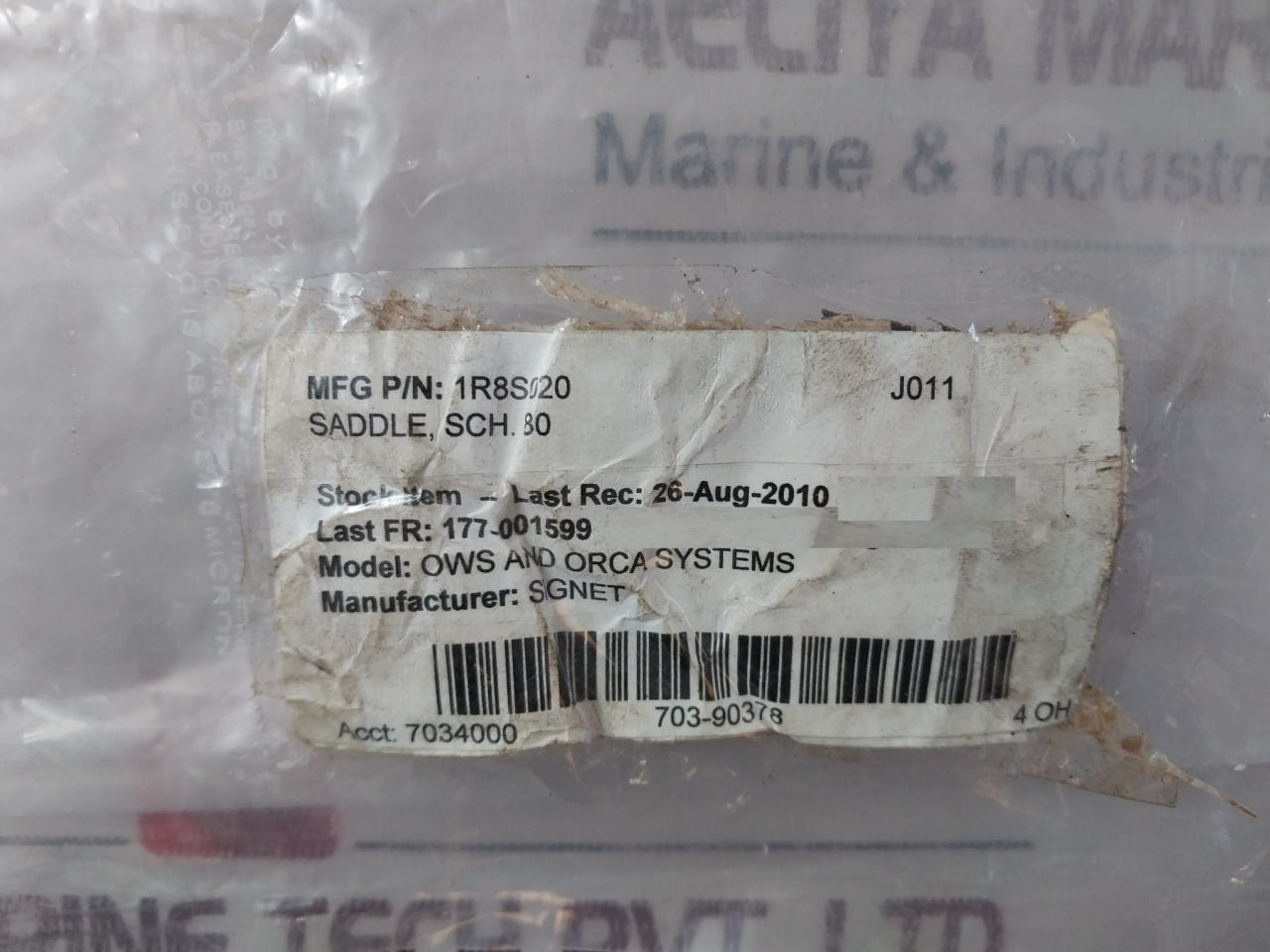 Signet Ir8S020 Strap On Saddle With Pvdf Insert