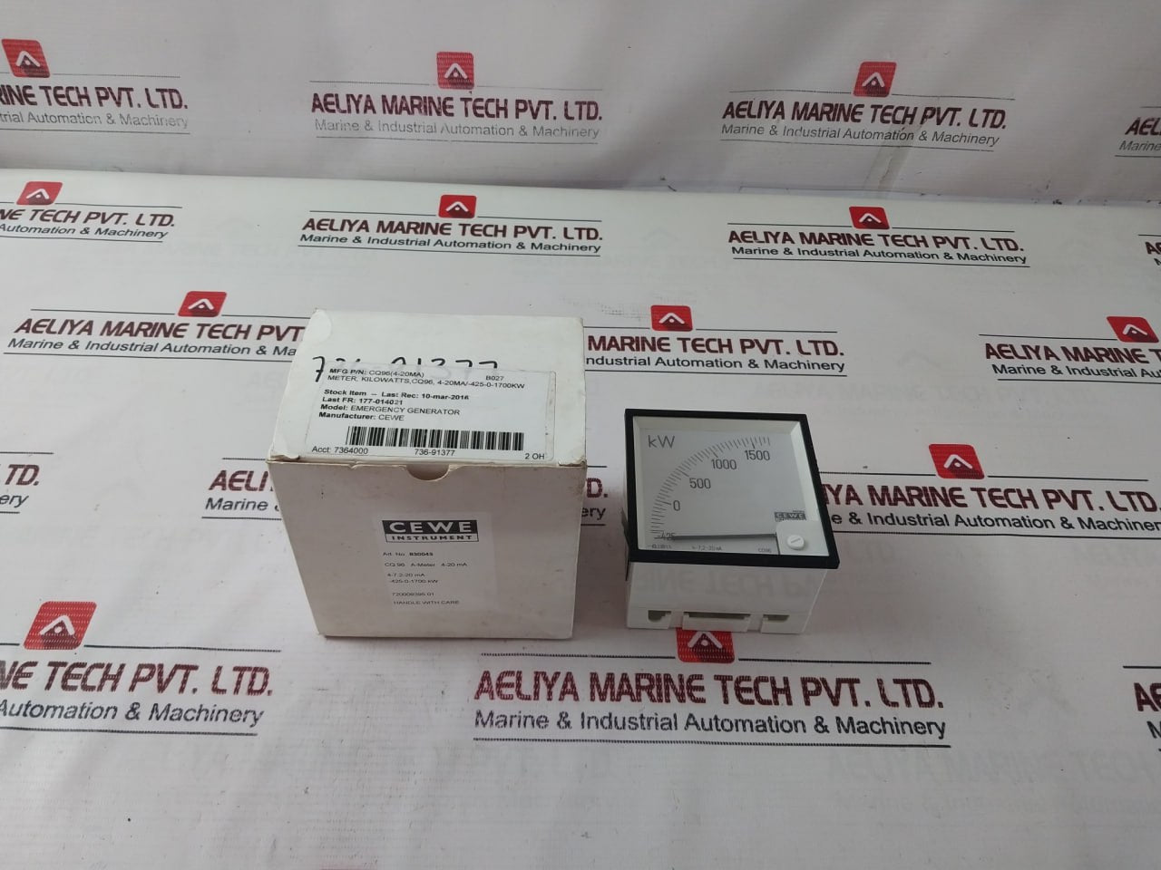 CEWE INSTRUMENT CQ96 Analog Kilowatt Meter-425-0-1700 KW