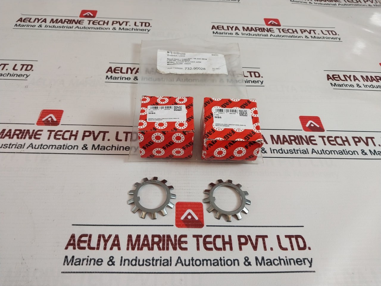 Lot Of 2X FAG /Aker MB6 Lock Washer