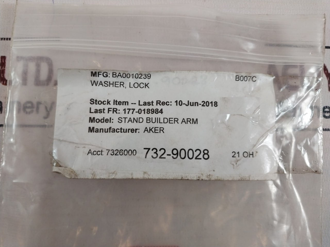 Lot Of 2X FAG /Aker MB6 Lock Washer