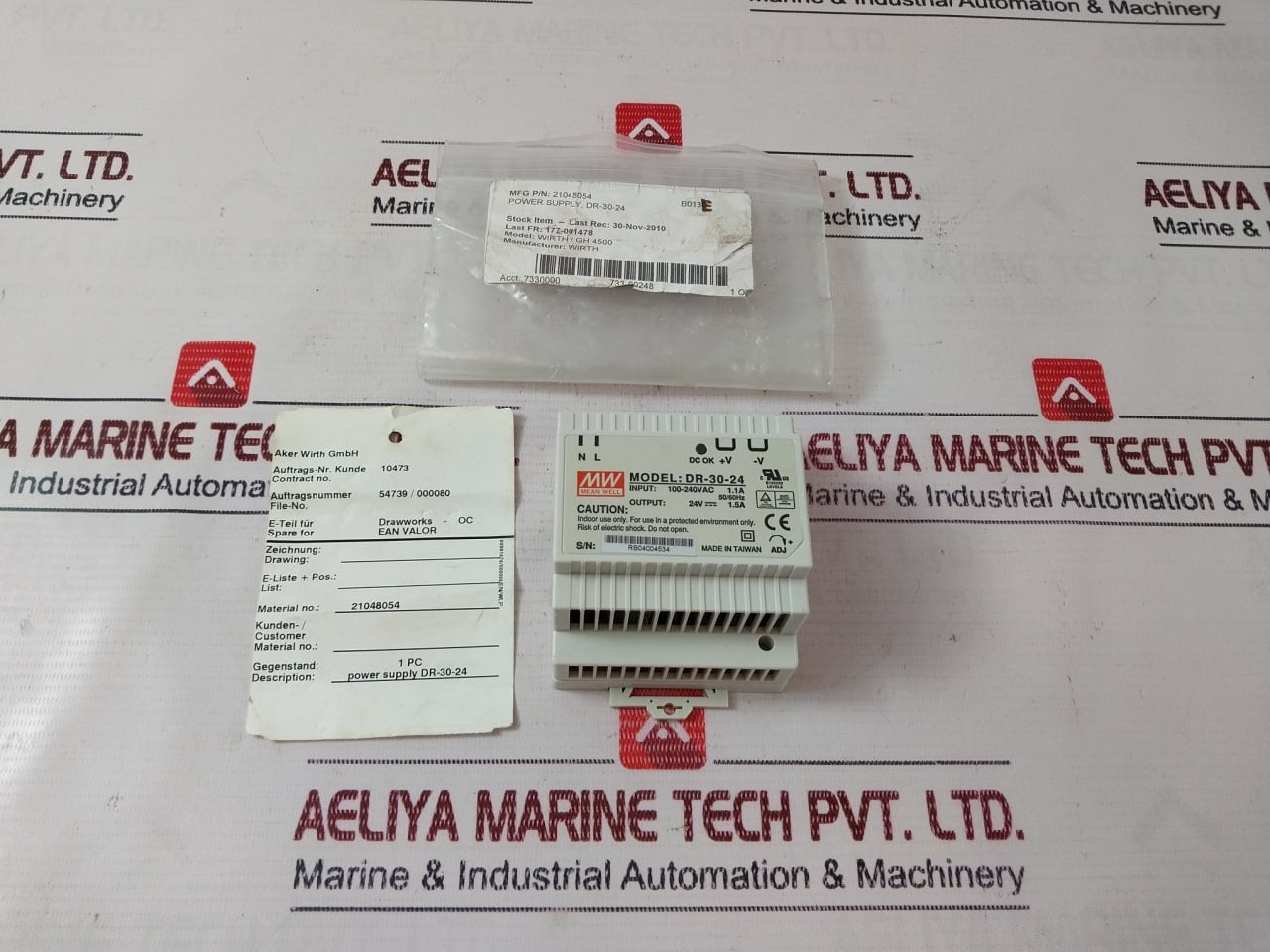 Mean Well Dr-30-24 Power Supply 100-240Vac 1.1A 50/60 Hz