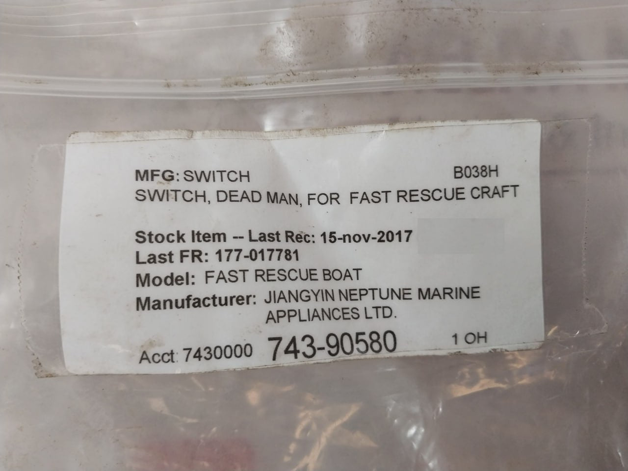 Jiangyin Neptune Marine Fast Rescue Boat Dead Man Switch