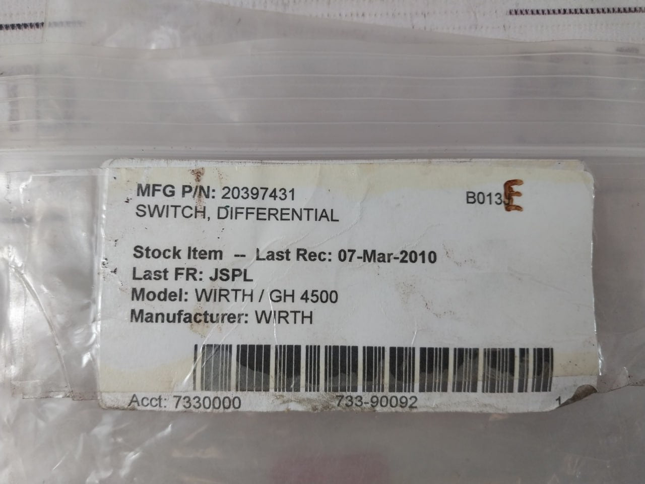 Pall Rc861Cz090Hssyt Differential Pressure Switch Set 220Vac 28Vdc 5A