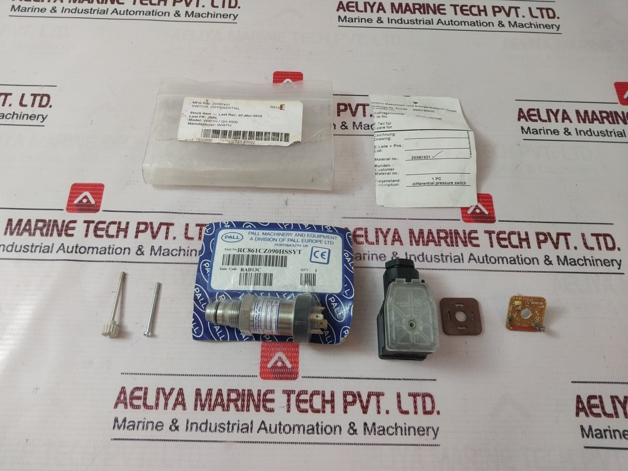 Pall Rc861Cz090Hssyt Differential Pressure Switch Set 220Vac 28Vdc 5A