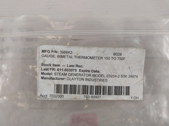 Trend 150-750°F Thermometer E0254-2