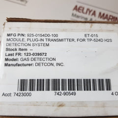 Detcon Tp-524D Microsafe H2S Gas Detection 925-0154D0-100