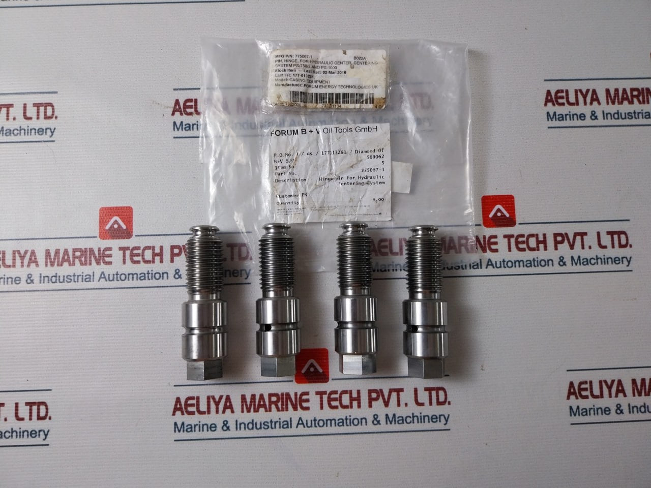 Lot of 4x Forum B+V 775067-1 Hinge Pin For Hydraulic Centering System