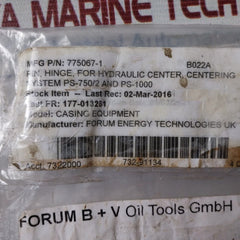 Lot of 4X Forum B+V 775067-1 Hinge Pin For Hydraulic Centering System